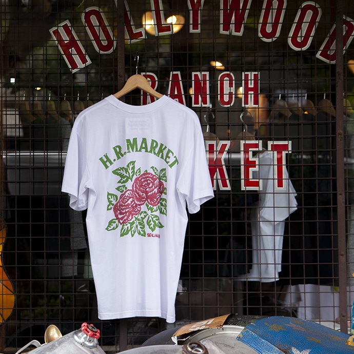 HOLLYWOOD RANCH MARKET INDIA ROSE エンブロイダリー Tシャツ